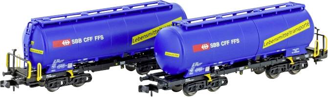 Hobbytrain H23483 N 2 dijela Silosni automobil Uacs plavi "Hrana" SBB-a