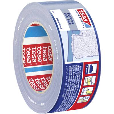 Rolo tesa ljepljive trake, profesionalna traka za gipsanje, 25 m x 50 mm, plava, crvena i bijela naljepnica s informacijama o proizvodu.