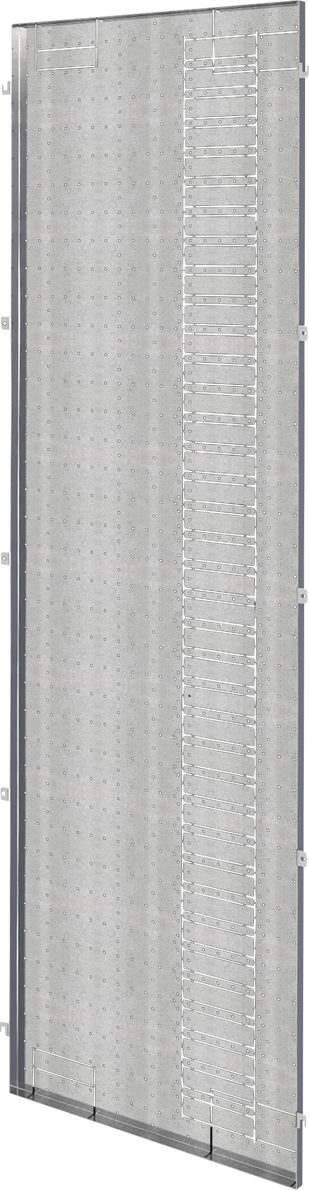 Prazan, visok, uzak metalni okvir za pohranu alata, pogodan za postavljanje na zid u radioničkom okruženju.