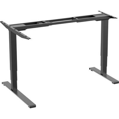 Podesivi okvir stola bez stolne ploče, crni metal, pogodan za prilagodbu visine stola za ergonomski rad.