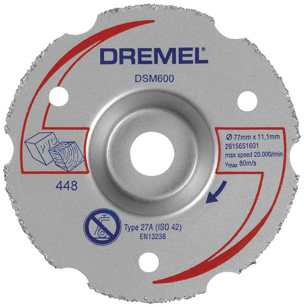 Dremel Bosch Power Tools 2615S600JB rezna ploča s glavom 77 mm 1 St. tvrdo drvo, meko drvo, šperploča, laminat, vlakna, plastika, gipsana ploča, pleksiglas, vinil