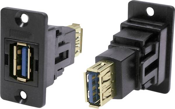 adapter, ženski, ugradbeni  USB utičnica tip A ⇔ USB utičnica tip A CP30605NX Cliff Sadržaj: 1 St.