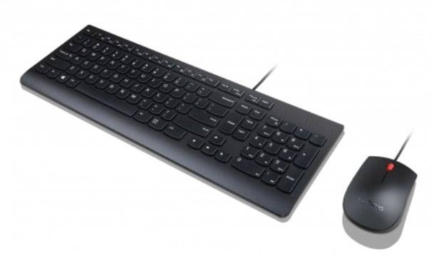 Lenovo Essential žičani, USB tipkovnica, set miša tipke za multimediju, zaštita od prskanja mađarski, qwertz crna