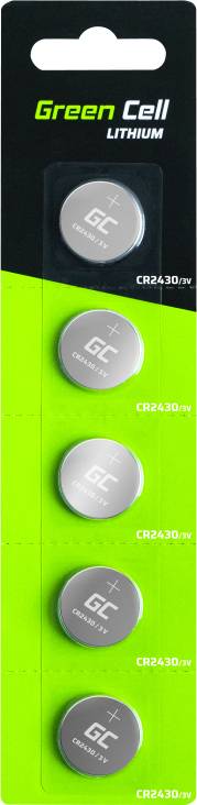 Green Cell CR2430 gumbasta baterija CR 2430 litijev 290 mAh 3 V 5 St.