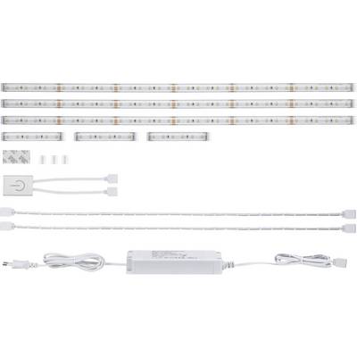 LED-komplet traka za osvjetljenje koji se sastoji od pet traka, priključaka, prekidača i napajanja. Idealan za fleksibilno osvjetljenje.