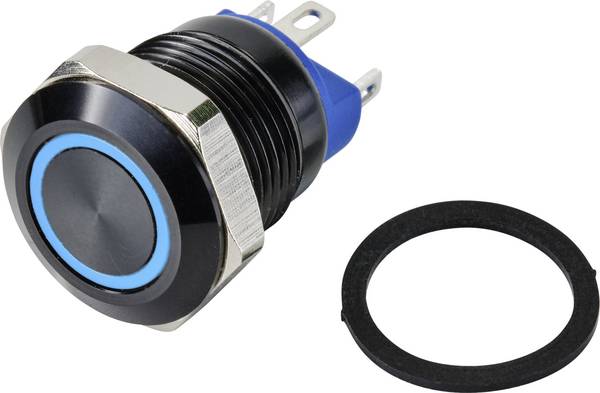 TRU COMPONENTS TC-9428156 GQ12-AF-10E/J/B/12V/A tipkalo 48 V/DC 2 A 1 x off/(on) s povratom plava IP67 (sprijeda) 1 St.
