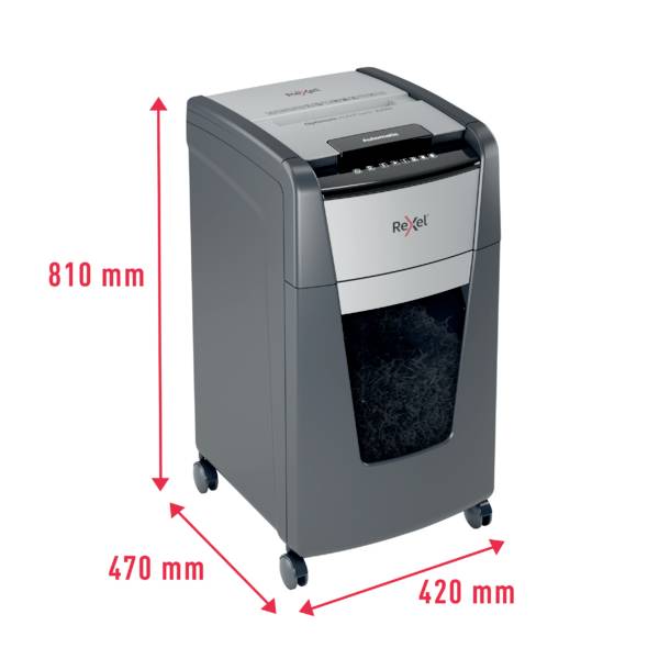 Rexel Optimum AutoFeed+ 225M uništavač dokumenata 225 list mikro rezanje 2 x 15 mm P-5 60 l Uništava također uredske spa-8
