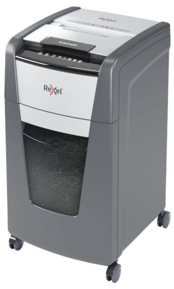 Rexel Optimum AutoFeed+ 225M uništavač dokumenata 225 list mikro rezanje 2 x 15 mm P-5 60 l Uništava također uredske spajalice, spajalice, kreditne kartice