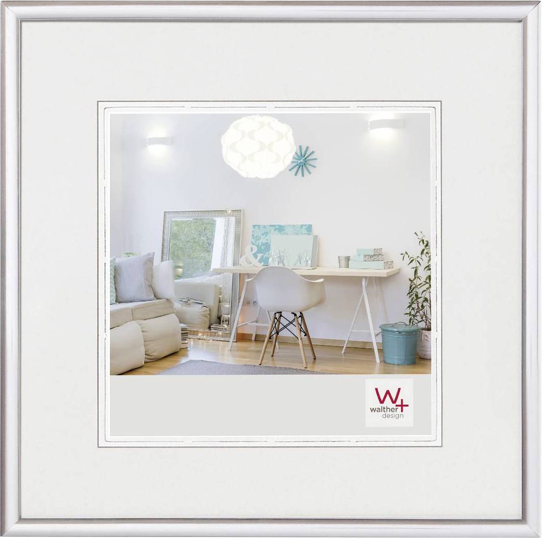 walther+ design KV330S Wissellijst Papierformaat: 30 x 30 cm (b x h x d) 31 x 31 x 1.4 cm Zilver