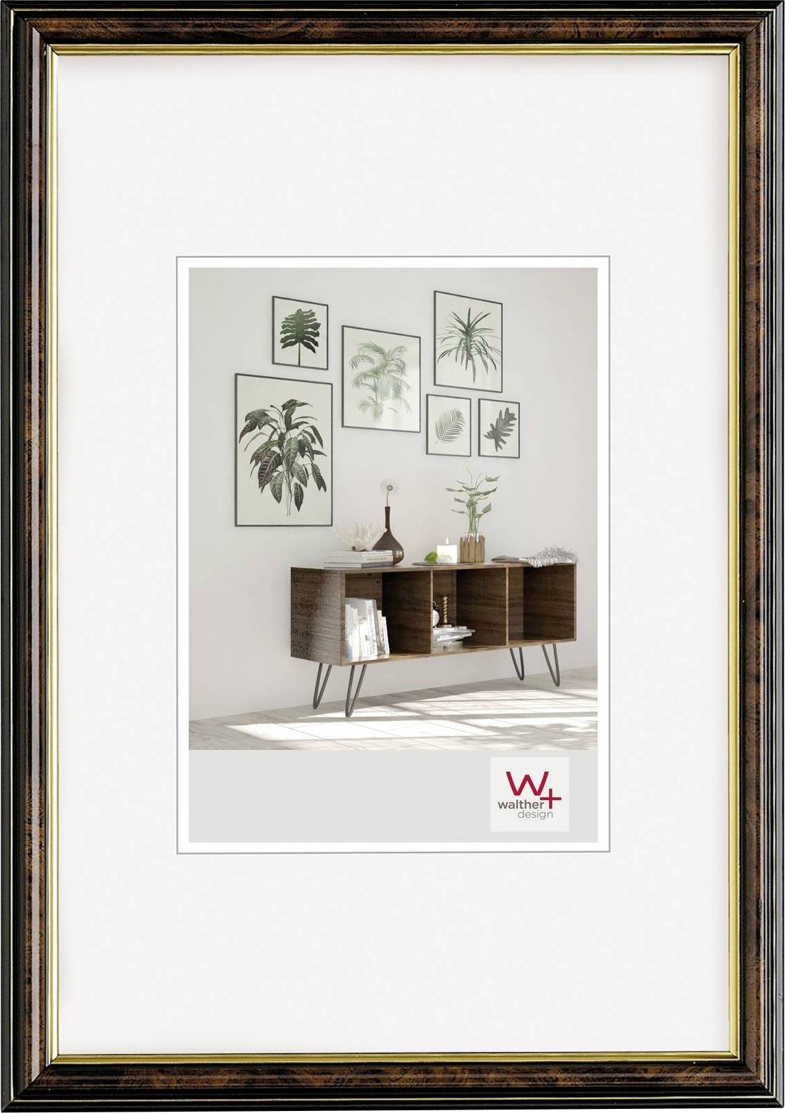 walther+ design JD040N Wissellijst Papierformaat: 30 x 40 cm (b x h) 43.5 cm x 33.5 cm Noten