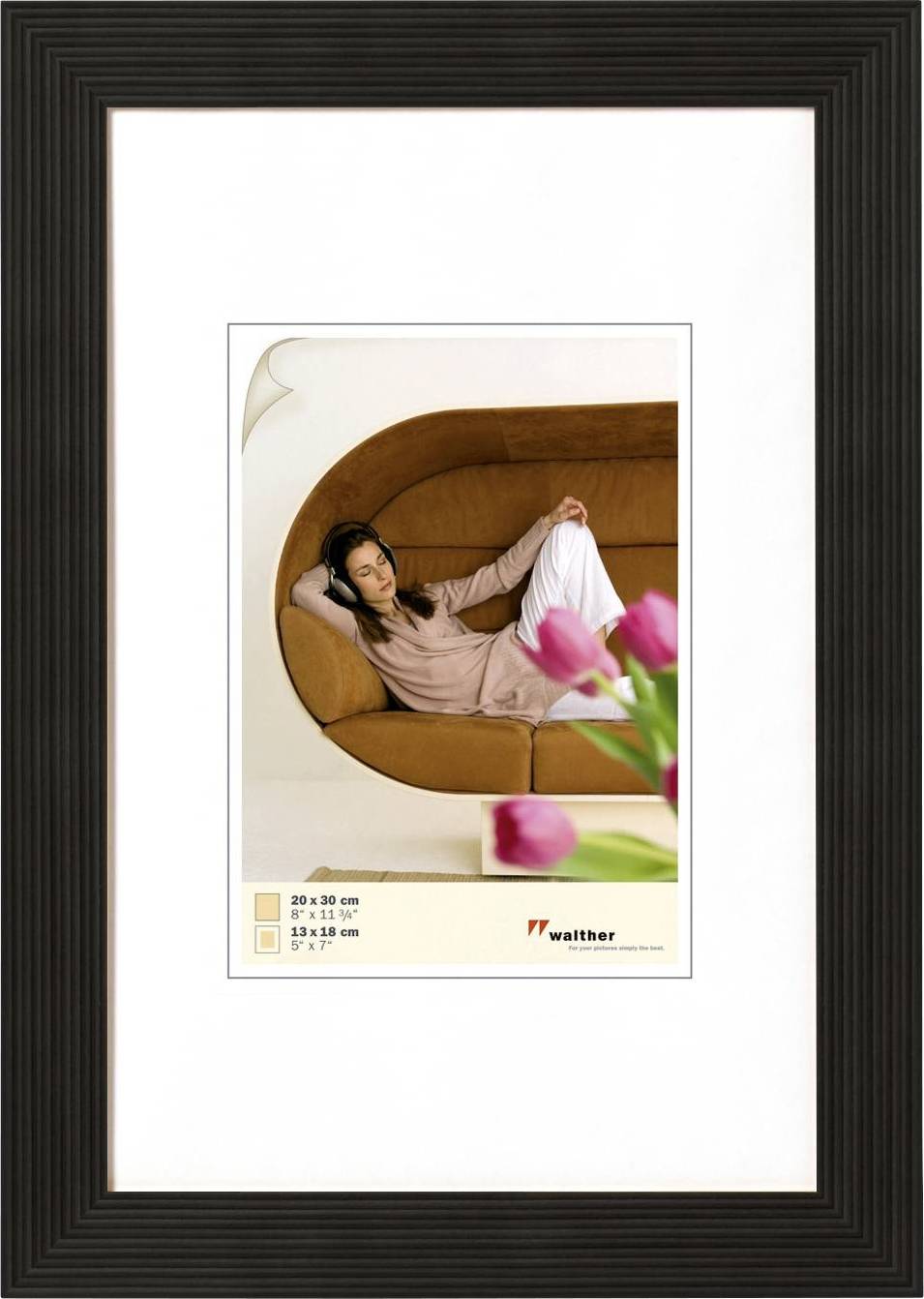 walther+ design HI030B Wissellijst Papierformaat: 20 x 30 cm (b x h) 20 cm x 30 cm Lichtbruin