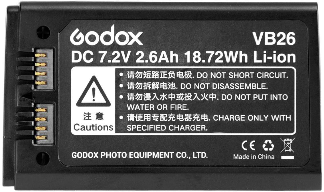 Godox Godox VB-26, Speziell, Lithium-Ion (Li-Ion), 2600 mAh, 7,2 V, 72 Wh kamera-akumulator 2600 mAh-1