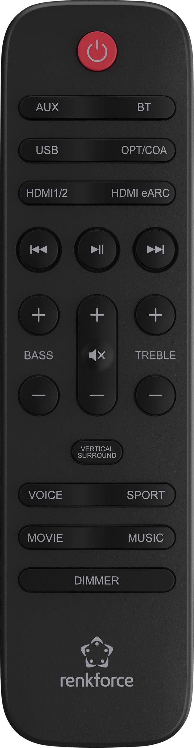 Renkforce RF-SB-301 Soundbar Dolby Atmos®, Bluetooth®, uklj. bežični subwoofer, USB-7