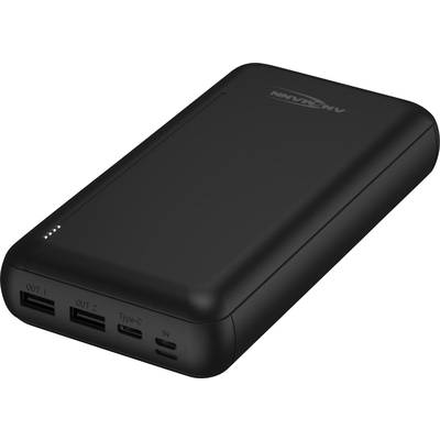 Ansmann PB212 powerbank (rezervna baterija) 30000 mAh Smart IC LiPo mikro USB, USB-C®, Lightning crna prikaz statusa