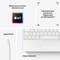 'Apple M1' Logo gore lijevo s tekstom 'Performanse na sljedećoj razini'. Desno ultraširoka kamera. Dolje lijevo 'Apple Pencil', dolje desno 'Magic Keyboard'.