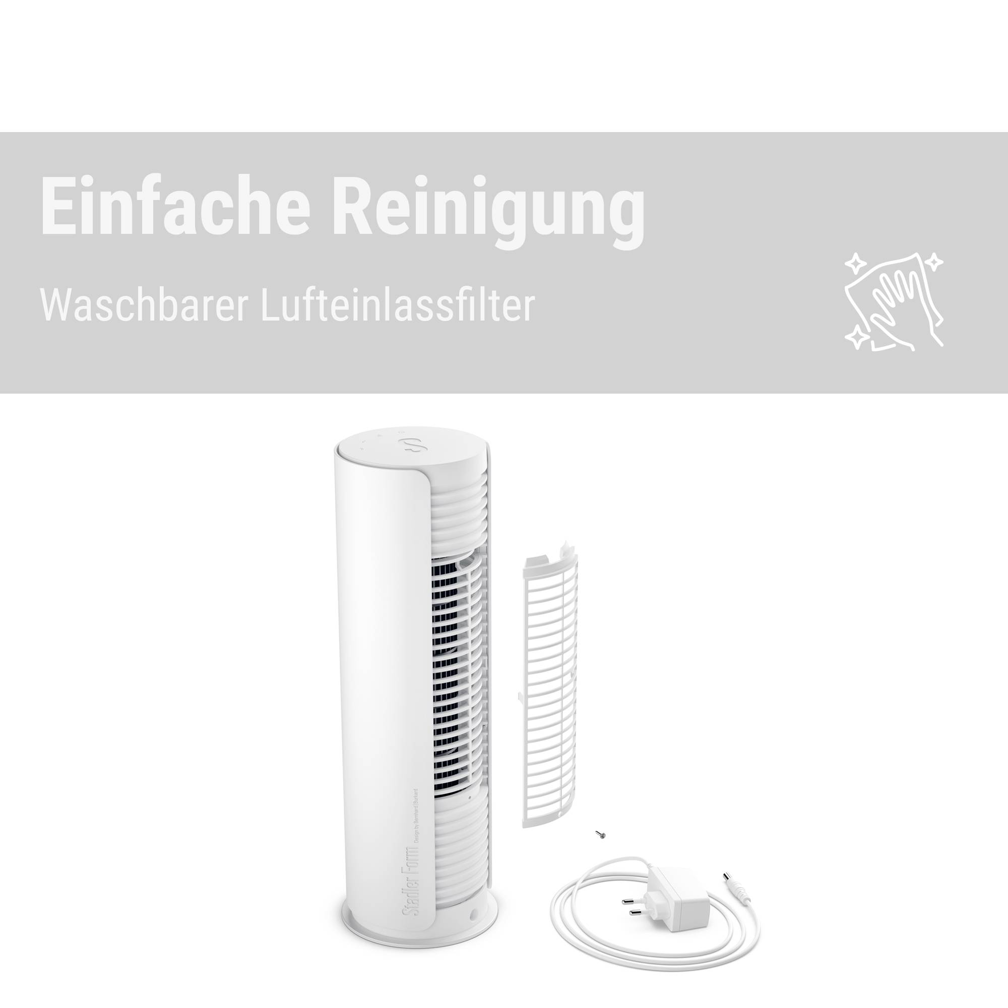 Stadler Form Peter little stolni ventilator 9 W (Ø x V) 10.9 cm x 361 mm bijela sa zakretanjem-11