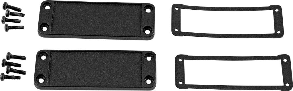 Hammond Electronics End plate Aluminium Zwart (l x b x h) 6 x 87 x 31 mm 1 stuk(s)