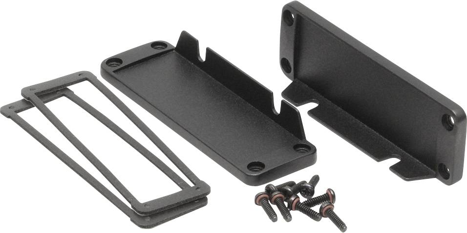 Hammond Electronics End plate Aluminium Zwart (l x b x h) 16 x 107 x 35 mm 1 stuk(s)