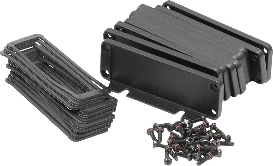 Hammond Electronics End plate Aluminium Zwart (l x b x h) 16 x 107 x 35 mm 10 stuk(s)