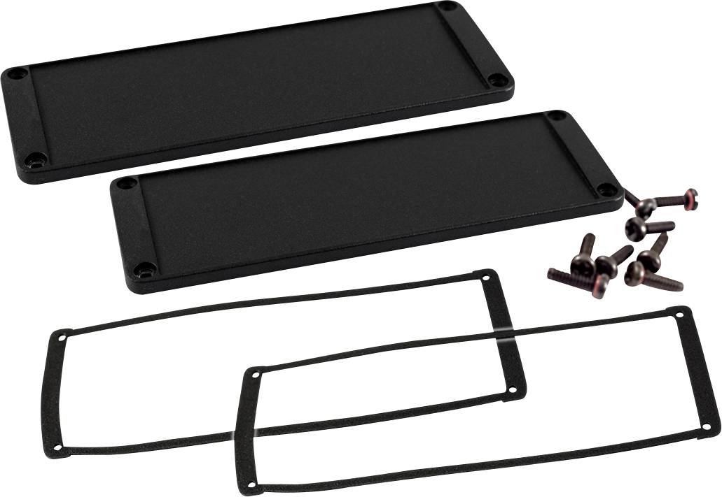 Hammond Electronics End plate Aluminium Zwart (l x b x h) 6 x 168.50 x 56.90 mm 1 stuk(s)