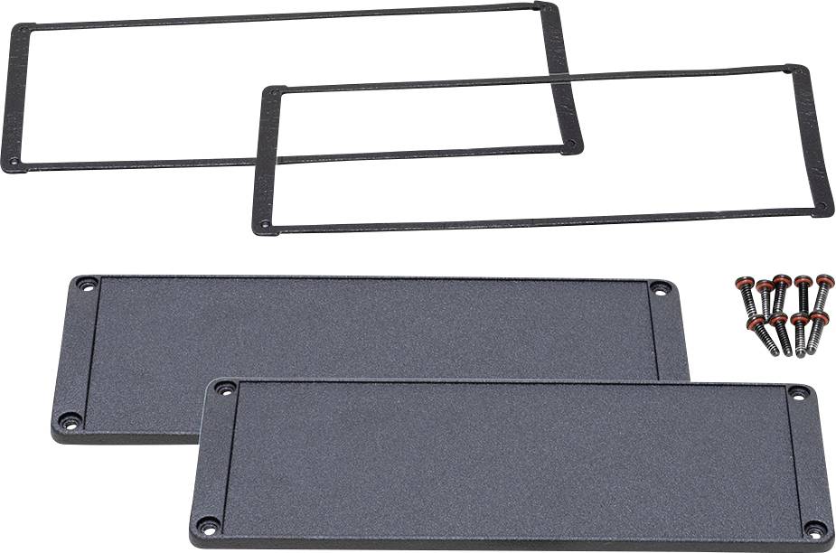 Hammond Electronics End plate Aluminium Zwart (l x b x h) 6 x 194 x 72 mm 1 stuk(s)