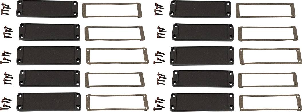 Hammond Electronics End plate Aluminium Zwart (l x b x h) 6 x 107 x 35 mm 10 stuk(s)