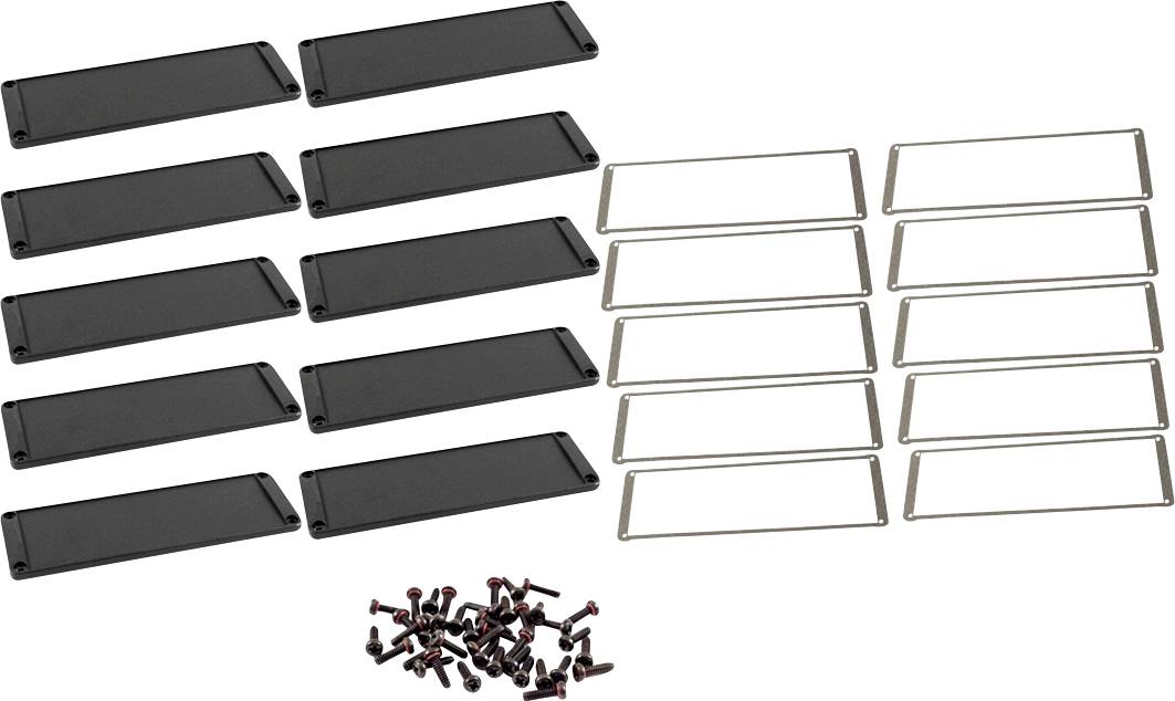Hammond Electronics End plate Aluminium Zwart (l x b x h) 6 x 169 x 57 mm 10 stuk(s)