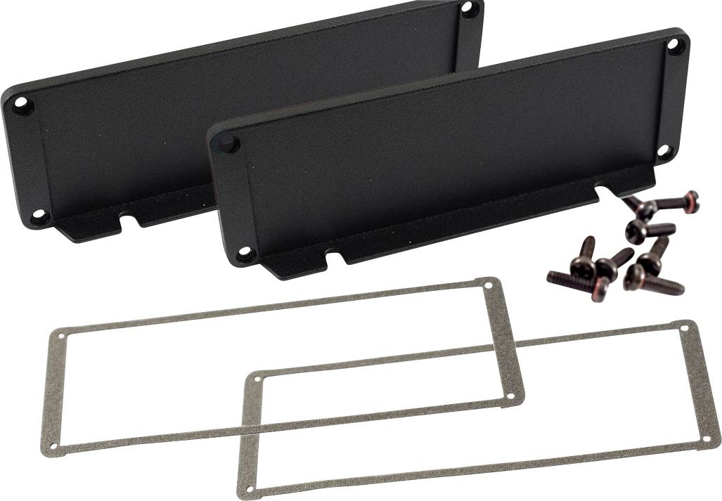Hammond Electronics End plate Aluminium Zwart (l x b x h) 16 x 169 x 57 mm 2 stuk(s)