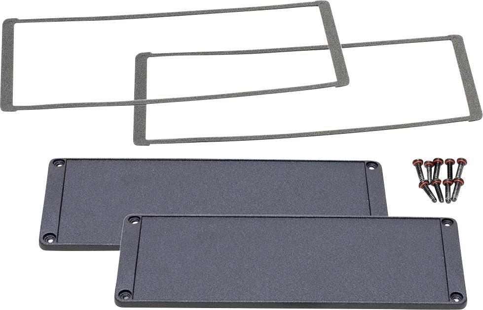 Hammond Electronics End plate Aluminium Zwart (l x b x h) 6 x 194 x 72 mm 2 stuk(s)