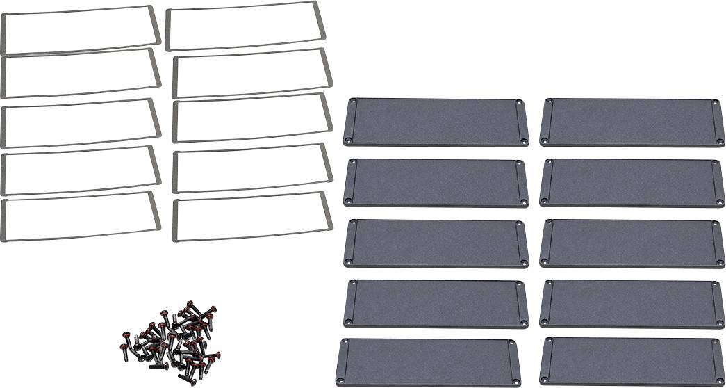 Hammond Electronics End plate Aluminium Zwart (l x b x h) 6 x 194 x 72 mm 10 stuk(s)