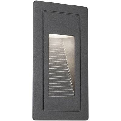 Ugradbena svjetiljka pravokutnog oblika s uskim, izduženim prozorom koji blago osvjetljava stepenice.