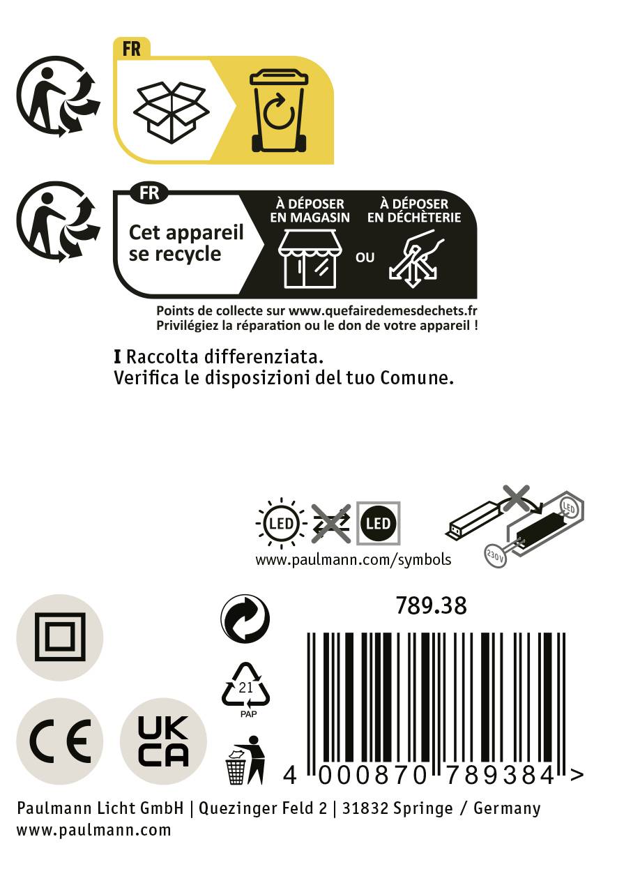 Ovaj uređaj se može reciklirati. Odlaganje u trgovini ili u kontejneru za otpad. Više informacija na www.quefairedemesdechets.fr.