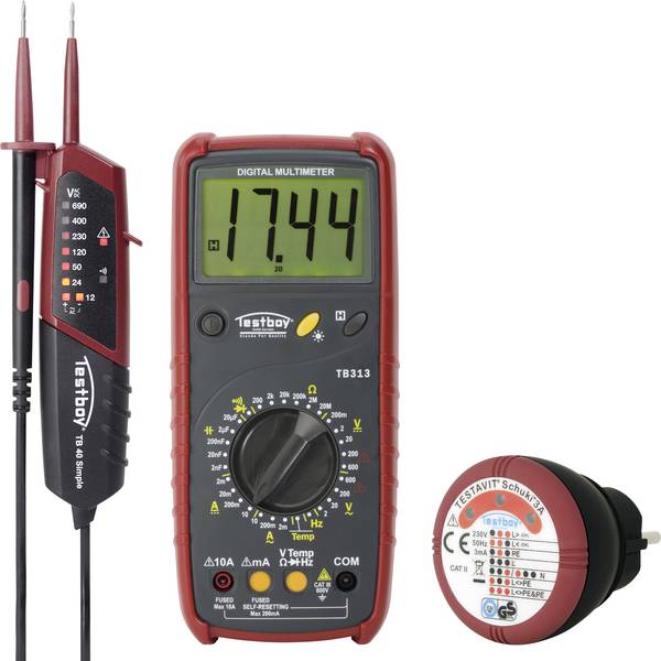 Testboy Azubi-Aktion ručni multimetar  digitalni uklj. ispitivač napona CAT III 600 V