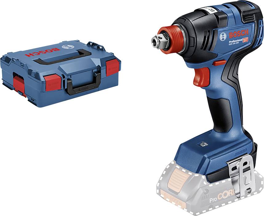 Bosch Professional GDX 18V-200 06019J2205 Mutterdragare batteri 200 Nm 18 V Antal batterier som ing&aring;r 0 Li-Ion inkl. v&auml;ska, borstfri, exkl. batteri/laddare