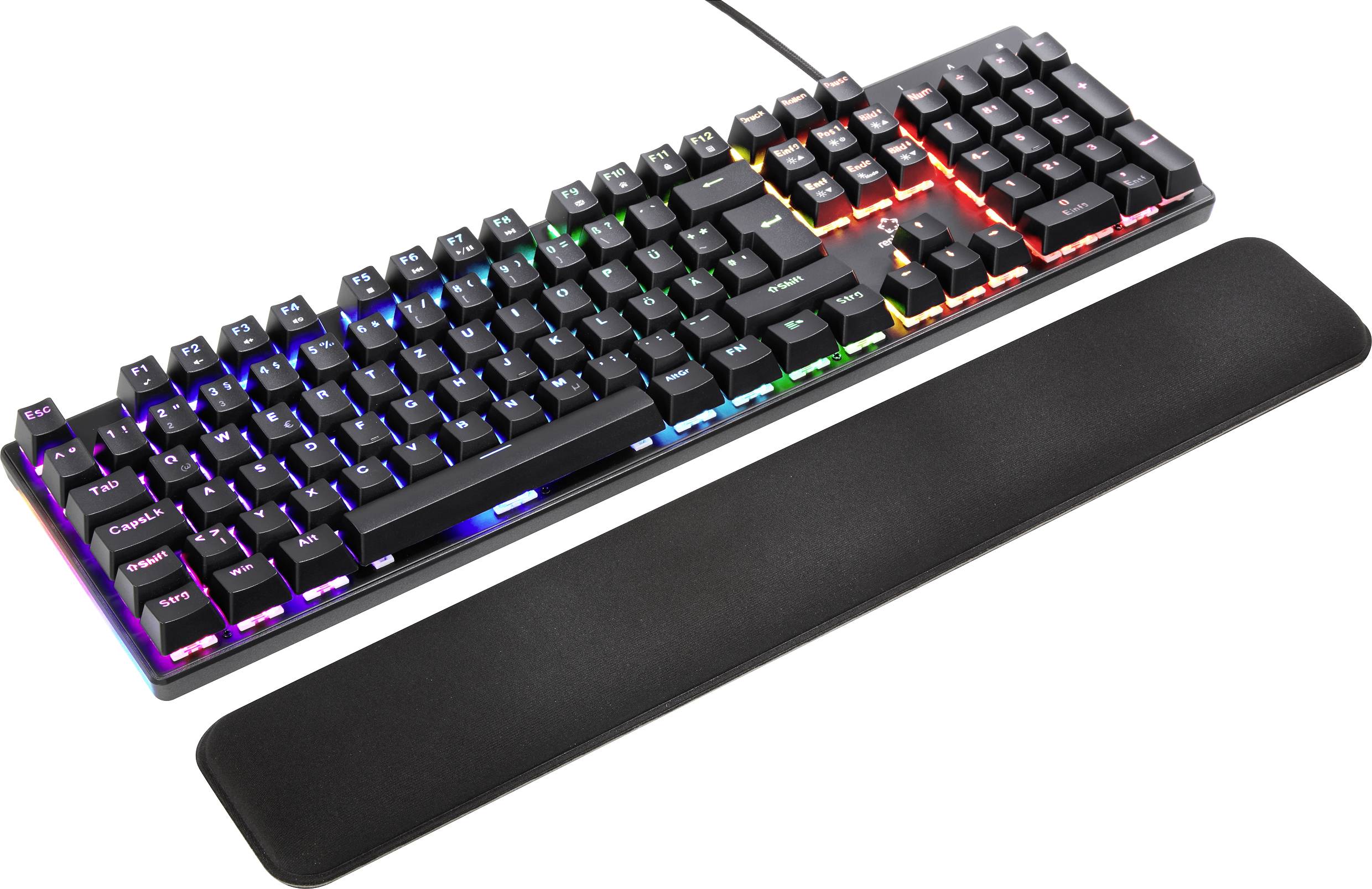 Renkforce RF-GMK-550 USB igraća tipkovnica njemačka, qwertz crna osvjetljen
