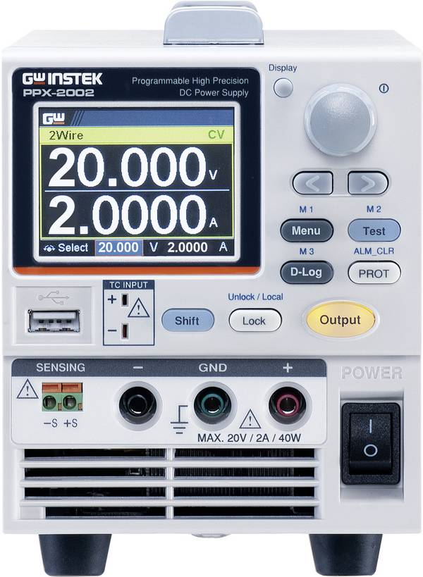 GW Instek PPX-2002 laboratorijsko napajanje, podesivo  20 V (max.) 2 A (max.) 40 W USB, LAN, RS-232, RS-485 programabilno
