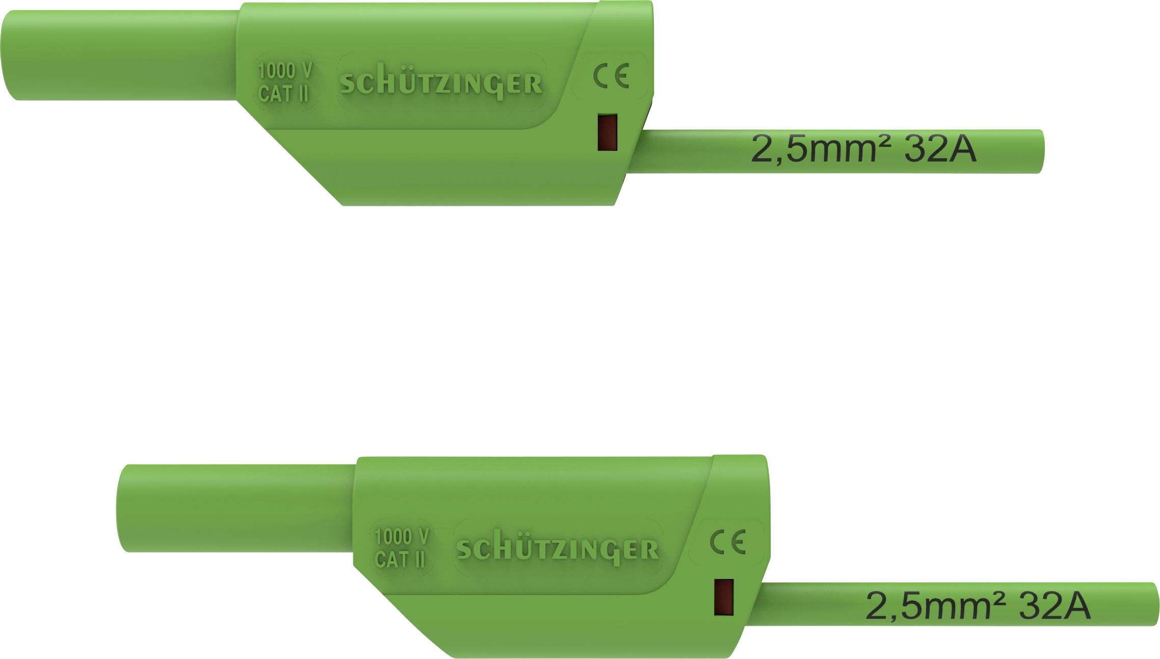 Schützinger VSFK 8500 / 2.5 / 100 / GN sigurnosni mjerni vod 4 mm utikač 4 mm utikač 100.00 cm zelena 1 St.