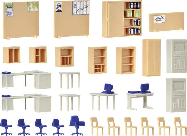 Kibri  38654 H0 ukrasni set uredski namještaj gotovi model