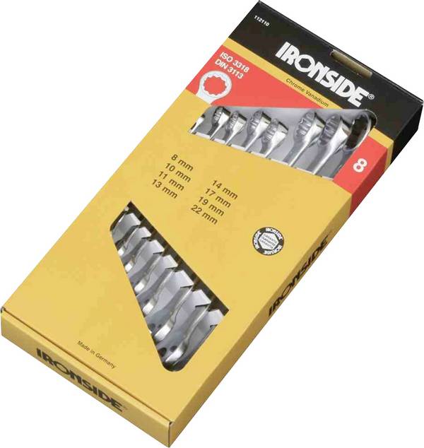 IRONSIDE 112110  komplet prstenasto-viličastih ključeva  Veličina ključa (metrička) (naslov) 22 - 23 mm