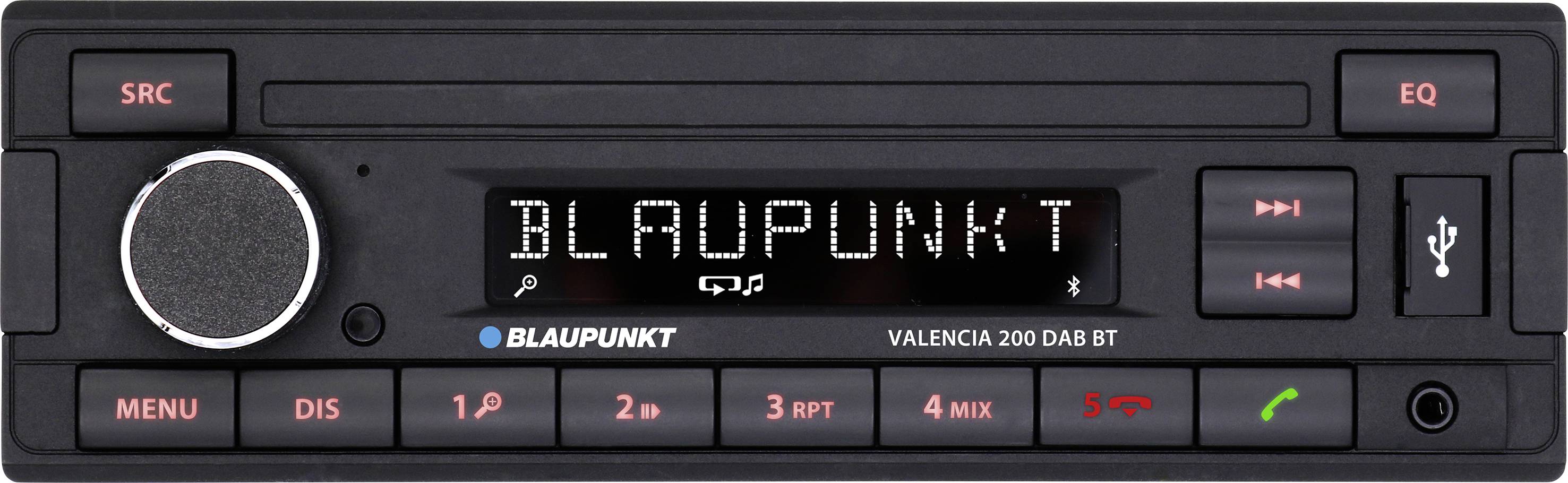 Blaupunkt Autoradio Valencia 200 dab bt kit mains libres bluetooth tuner dab+ Y689652 - vue 2