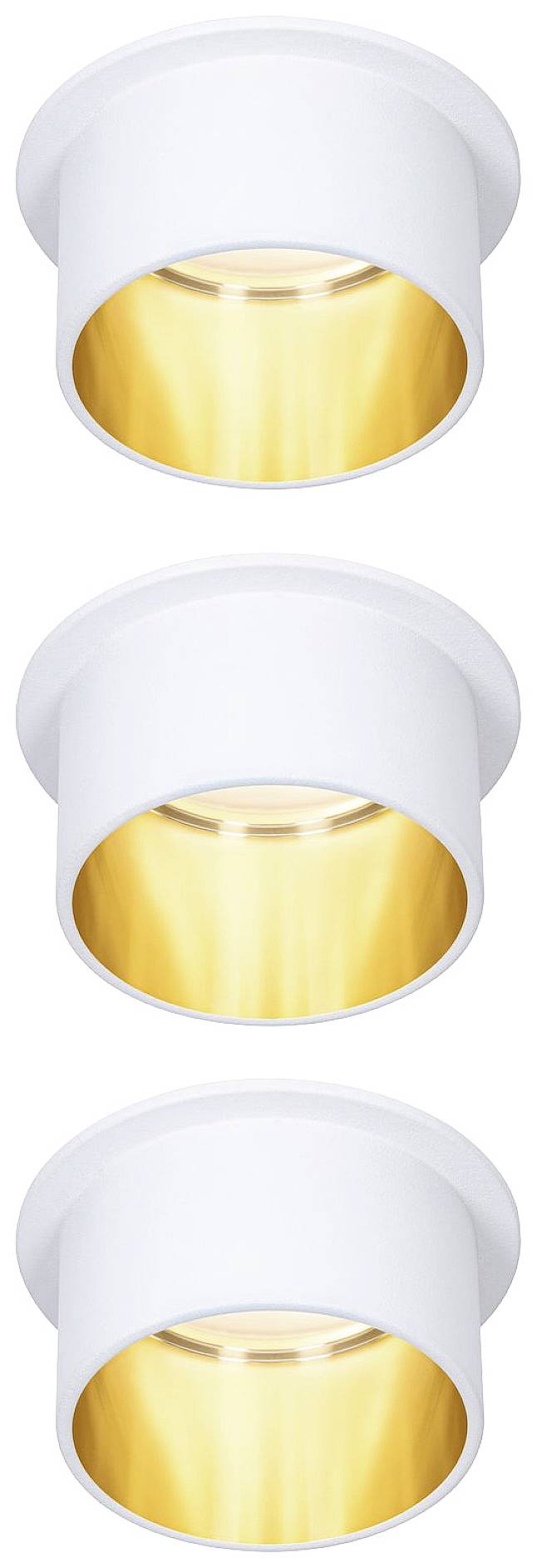 Paulmann 93381 Gil LED-inbouwlamp LED LED vast ingebouwd 19.5 W Wit (mat), Goud