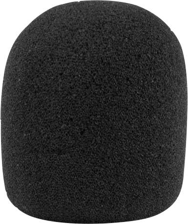 Crni pjenasti vjetrobran za mikrofone koji smanjuje pozadinske šumove i poboljšava zvuk tijekom snimanja na otvorenom.