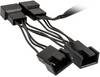 pc ventilator Y-kabel [1x 4-polni ženski konektor za ventilator računala - 4x 4-polni ženski konektor za ventilator računala] 0.35 m crna Kolink
