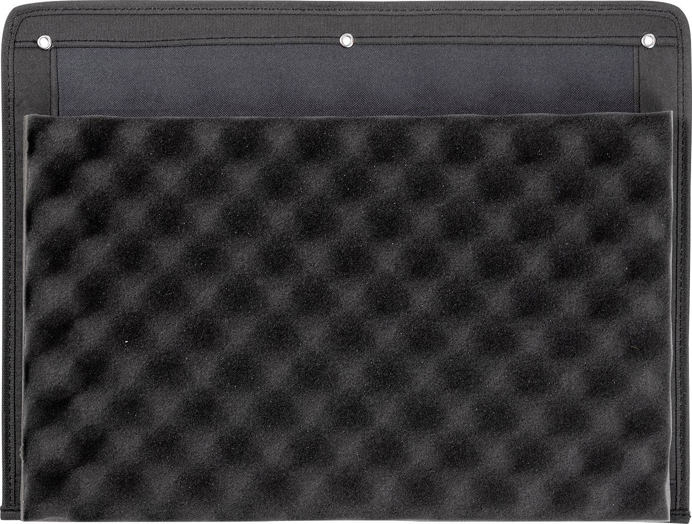 Crna zatvorena torba s podstavom od pjene za sigrano čuvanje osjetljivih predmeta.