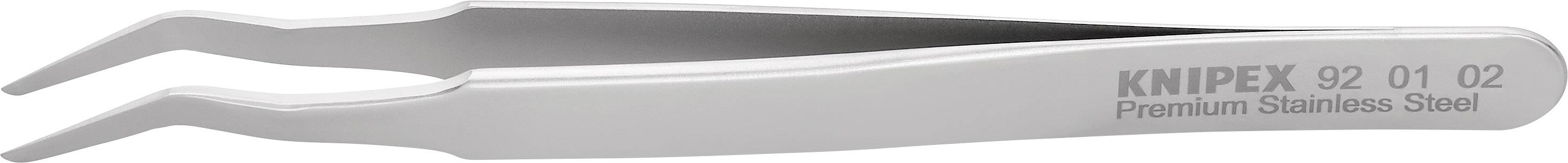 Srebrna pinceta od nehrđajućeg čelika s natpisom 'KNIPEX Premium Nehrđajući čelik' sa strane.