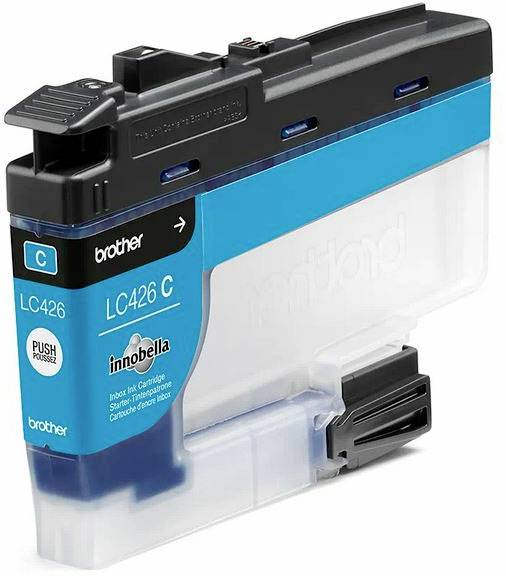 Tintna patrona 'LC426 C' od Brother-a, tintna patrona za printer, plava, naziv modela i kompatibilnost printera jasno vidljivi.