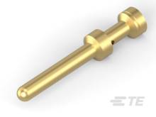 Zlatni metalni pero s dvije cilindrične zadebljanja u sredini, vjerojatno dio strojne opreme.