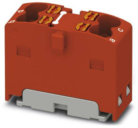 Phoenix Contact rijgklem met push-in aansluiting 4-draads 1.5mm2 - rood (PTFIX 4X1,5 RD) per 30 stuks