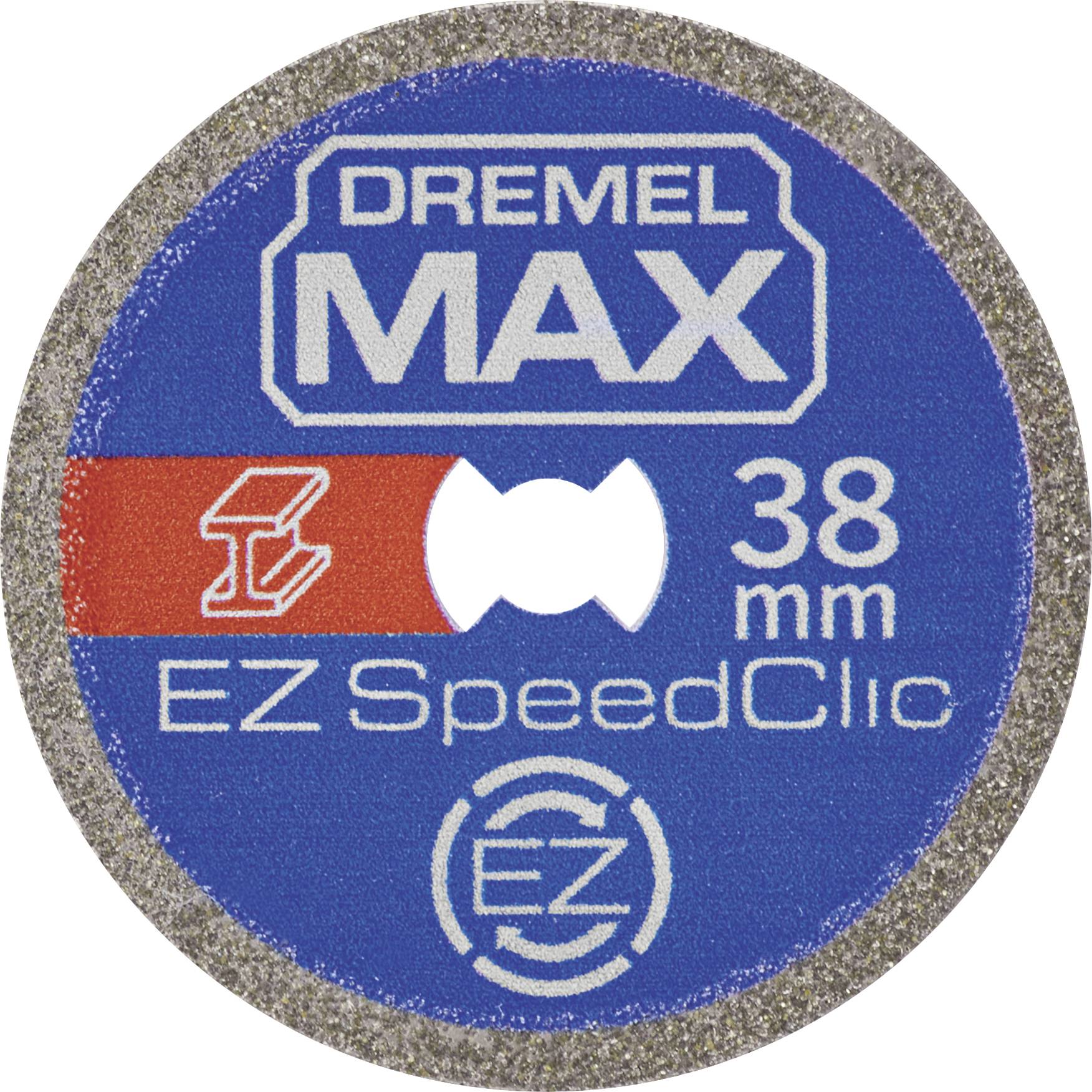 'Dremel MAX EZ SpeedClic rezna ploča, promjera 38 mm, plava naljepnica sa simbolom za rezanje.'