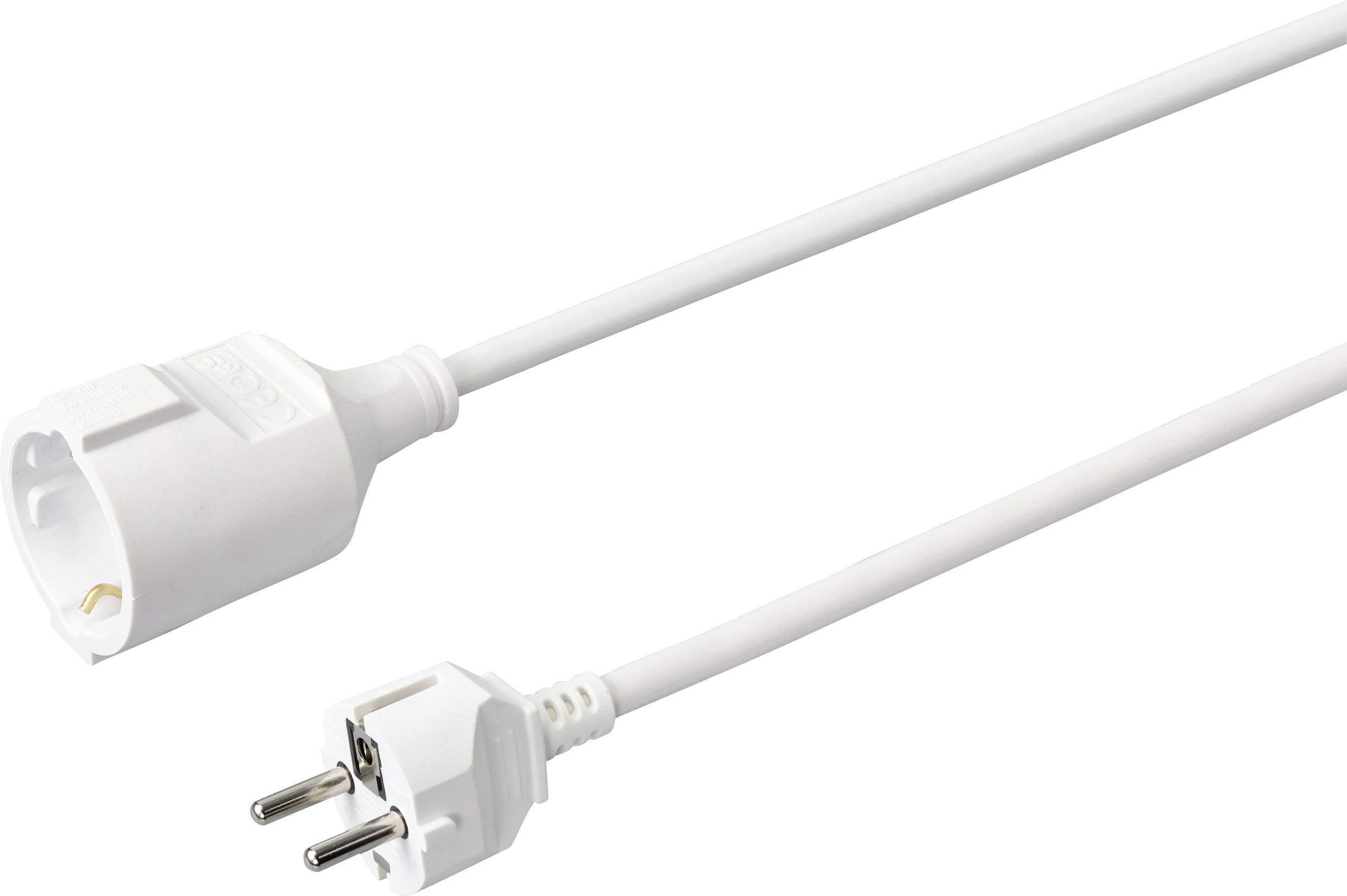 Sygonix SY-4872638 struja produžetak 16 A bijela 5.00 m H05VV-F 3G 1,5 mm²
